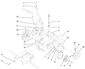 Transmission Assembly Diagram and Parts List for 73422 7900001 - 7999999 Toro Lawn Tractor