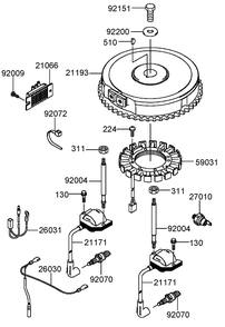 Electric Equipment Assembly Diagram and Parts List for 74410 (250007001-250999999)(2005) Toro Lawn Mower