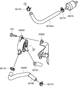 Fuel Tank And Valve Assembly Diagram and Parts List for 74409TE (280000001-280999999)(2008) Toro Lawn Mower