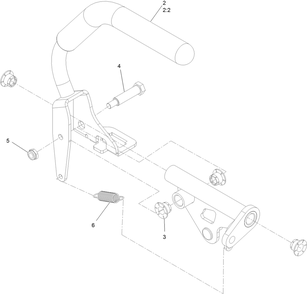 Left Motion Control Assembly No. 135-1304 Diagram and Parts List for 74532 400000000 - 417099999 Toro Lawn Tractor
