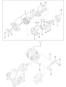 Generator Assembly Diagram and Parts List for 22352 412900000 - 999999999 Toro Lawn Tractor Accessories