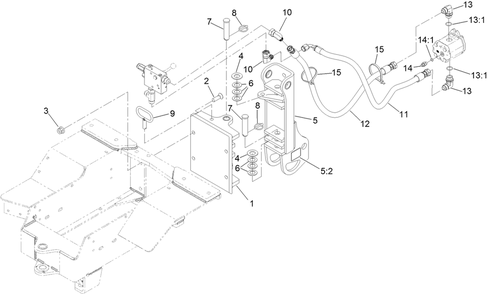 Plow Pivot And Quick Attach Slide Assembly Diagram and Parts List for 25403 408000000 - 999999999 Toro Lawn Tractor Accessories