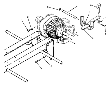 Rear Hitch Assembly Diagram and Parts List for 73501 59000001 - 59000411 Toro Lawn Tractor