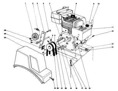 Engine Assembly Diagram and Parts List for 38240 9000001 - 9999999 Toro Snow Blower