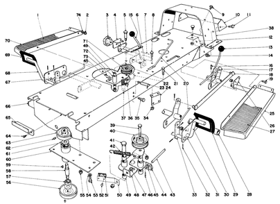 905 And 910 Frame Assembly Diagram and Parts List for 57051 9000001 - 9999999 Toro Lawn Tractor