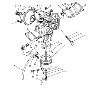 Carburetor Assembly Diagram and Parts List for 62040 4000001 - 4999999 Toro Generator