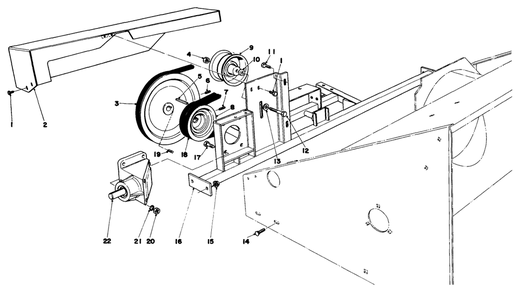 Cross Frame & Pulley Assemblies Diagram and Parts List for 30573 90001 - 99999 Toro Snow Blower