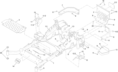 Frame Assembly Diagram and Parts List for 74950 403247405-999999999 Toro Lawn Mower