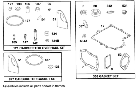 Engine Briggs & Stratton Model 283707-0156-01 Diagram and Parts List for 71200 5900001 - 5910000 Toro Lawn Tractor