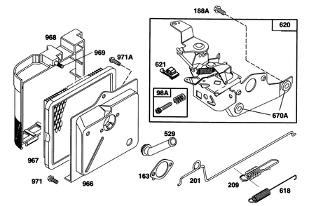 Engine Briggs & Stratton Model 122702-0182-01 Diagram and Parts List for 20902B 3900001 - 3999999 Toro Lawn Mower