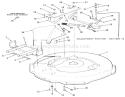 Mower Deck And Front Mount Diagram and Parts List for 33-08B303 1986 Toro Lawn Tractor