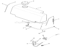 Fuel System Diagram and Parts List for 33-08B303 1986 Toro Lawn Tractor