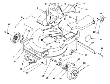 Housing Assembly Diagram and Parts List for 20764BC 59000001 - 59999999 Toro Lawn Mower