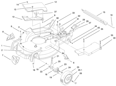 Housing Assembly Diagram and Parts List for 20494 8900001 - 8999999 Toro Lawn Mower