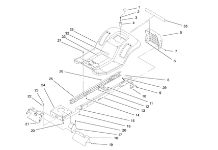Frame Assembly Diagram and Parts List for 71190 7900001 - 7999999 Toro Lawn Tractor