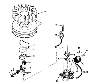 Magneto No. 610694a (7 H.P. Snowthrower Model No. 38050) Diagram and Parts List for 38050 9000001 - 9999999 Toro Snow Blower
