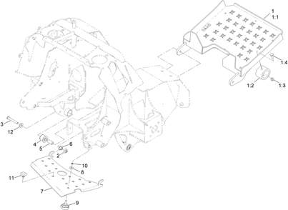 Platform Assembly Diagram and Parts List for 74532 400000000 - 417099999 Toro Lawn Tractor