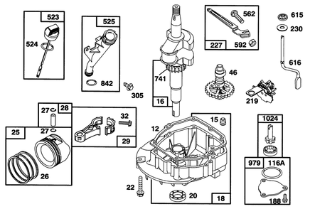Engine Gts 150 Diagram and Parts List for 20821B 6900001 - 6999999 Toro Lawn Mower