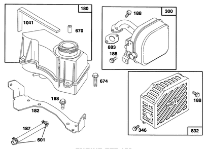 Engine Gts 150 Diagram and Parts List for 26632B 6900001 - 6999999 Toro Lawn Mower