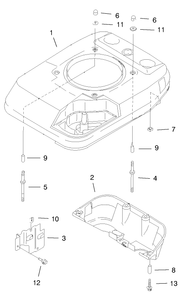 Cover & Cooling Assembly Diagram and Parts List for 20044 99000001 - 99999999 Toro Lawn Mower