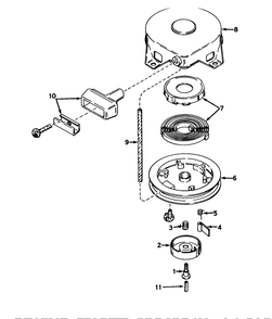 Rewind Starter 590420 (Model 56020) Diagram and Parts List for 56025 3000001 - 3999999 Toro Lawn Tractor