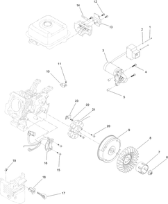 Ignition And Electrical Assembly Diagram and Parts List for 37799 413000000 - 414399999 Toro Snow Blower