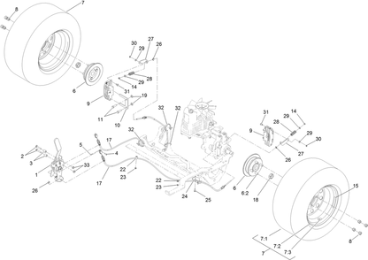 Part Location Diagram of 117-3863 Toro Decal-Wheel Hub, Ce