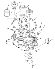 14hp Engine Oil Base & Pump Assembly Diagram and Parts List for 22-14OE01 1000001 - 1999999 Toro Lawn Tractor