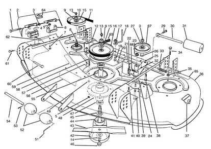 Cutting Unit Assembly Diagram and Parts List for 30144 690001 - 690645 Toro Lawn Mower