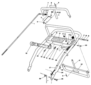 Handle Assembly Diagram and Parts List for 30102 9000001 - 9999999 Toro Lawn Tractor Accessories