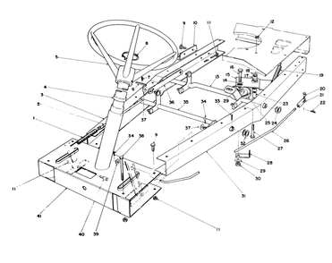 Frame Assembly Diagram and Parts List for 56125 7000001 - 7999999 Toro Lawn Tractor