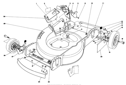 Housing Assembly Diagram and Parts List for 20772 0000001 - 0999999 Toro Lawn Mower