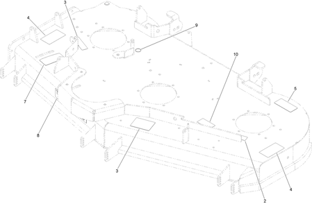 Deck Decal Assembly Diagram and Parts List for 74060 402252575-404399999 Toro Lawn Mower