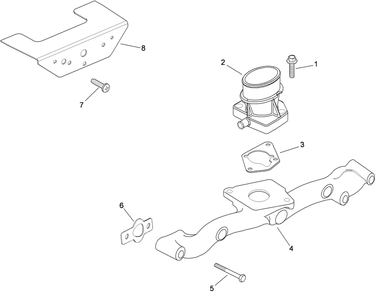 Part Location Diagram of 2402961-S Toro Adapter-Air Cleaner, Remote