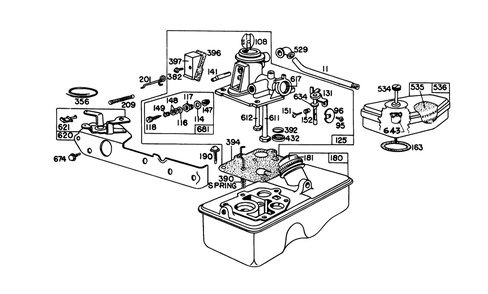 Carburetor Assembly Briggs & Stratton Model 92908-1879-01 Diagram and Parts List for 20698 8000001 - 8999999 Toro Lawn Mower
