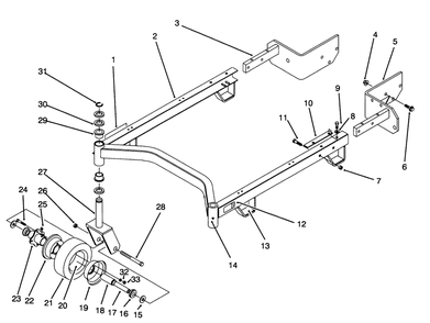 Carrier Frame Assembly Diagram and Parts List for 30137 490286 - 491035 Toro Lawn Mower