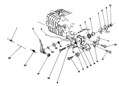 Governor Assembly (Model No. 47pn2-6) Diagram and Parts List for 20917B 39000001 - 39999999 Toro Lawn Mower
