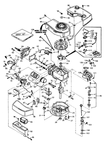 Engine Tecumseh Model No. Tnt100-10075d Diagram and Parts List for 10500 1000001 - 1999999 Toro Lawn Mower