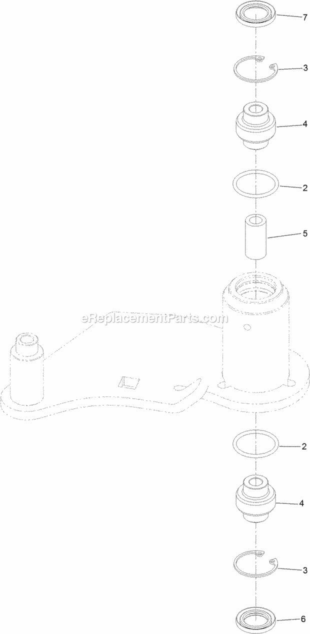 Idler Assembly No. 126-0853 Diagram and Parts List for 74942TE 315000001-315999999 Toro Lawn Mower