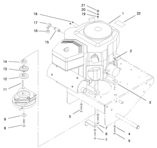 Engine Assembly Diagram and Parts List for 30183 990001 - 999999 Toro Lawn Tractor Accessories