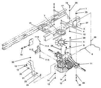 Transaxle Assembly Diagram and Parts List for 71196 6900001 - 6999999 Toro Lawn Tractor