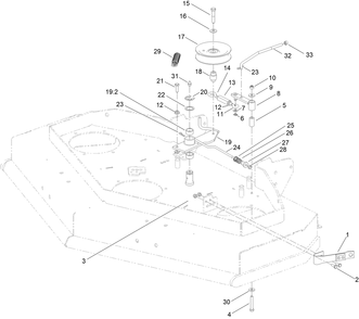 Idler Arm Assembly Diagram and Parts List for 02712 410000000-999999999 Toro Lawn Tractor