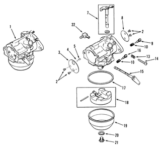 Kohler Carburetors Diagram and Parts List for 31-10K803 2000001 - 2999999 Toro Lawn Tractor