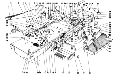 Frame Assembly Diagram and Parts List for 55166 3000001 - 3999999 Toro Lawn Tractor