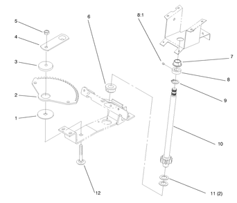 Lower Steering Diagram and Parts List for 72064 8900600 - 8999999 Toro Lawn Tractor
