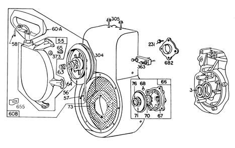 Engine Briggs & Stratton Model No. 252412-0685-01 (Continued) Diagram and Parts List for 38090 5000001 - 5999999 Toro Snow Blower