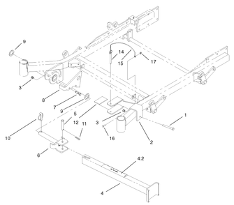 Stand Assembly Diagram and Parts List for 74213 (220000001-220999999)(2002) Toro Lawn Mower