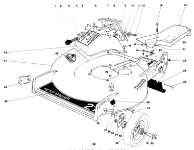Housing Assembly Diagram and Parts List for 20785 0000001 - 0999999 Toro Lawn Mower