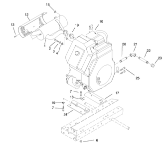 Engine Assembly Diagram and Parts List for 73428 8900001 - 8900499 Toro Lawn Tractor