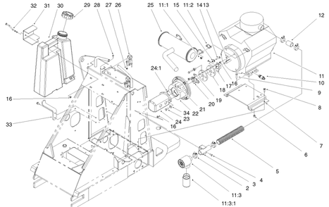 Engine Assembly Diagram and Parts List for 22304 890001 - 899999 Toro Lawn Tractor Accessories